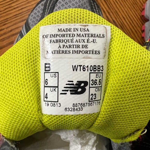 New Balance 610 v3 Sz 6 Sneakers All Terrain Acteva Lite Running Trail Shoes - Picture 2 of 10